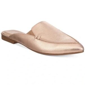 Esprit Mia Rose Gold Metallic Loafer Mules